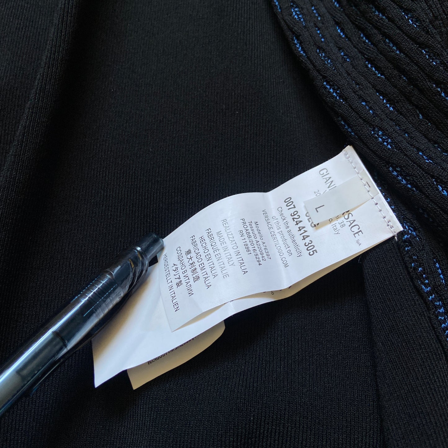 Versace 2015 stretch knit jacket L