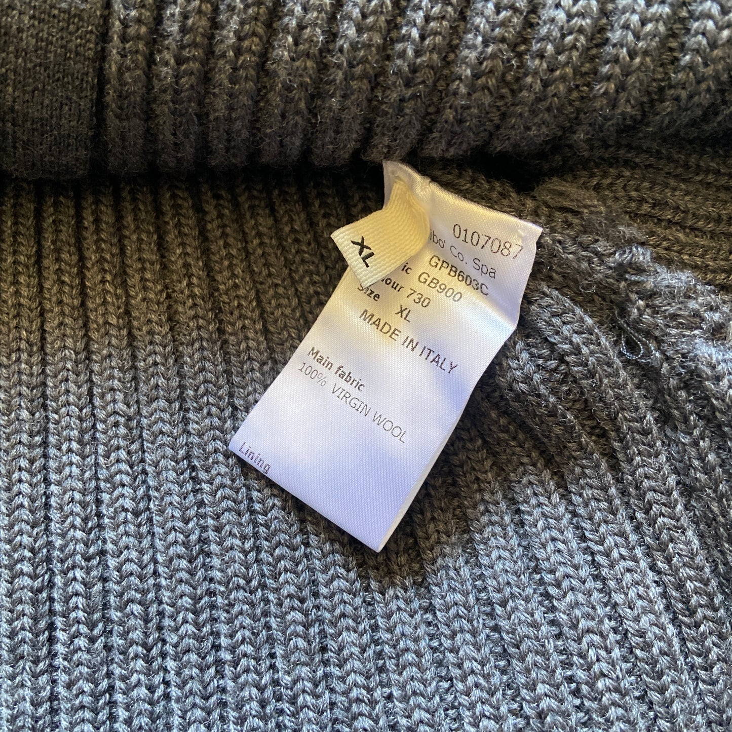 Jean Paul Gaultier Grey knit zip up cardigan XL