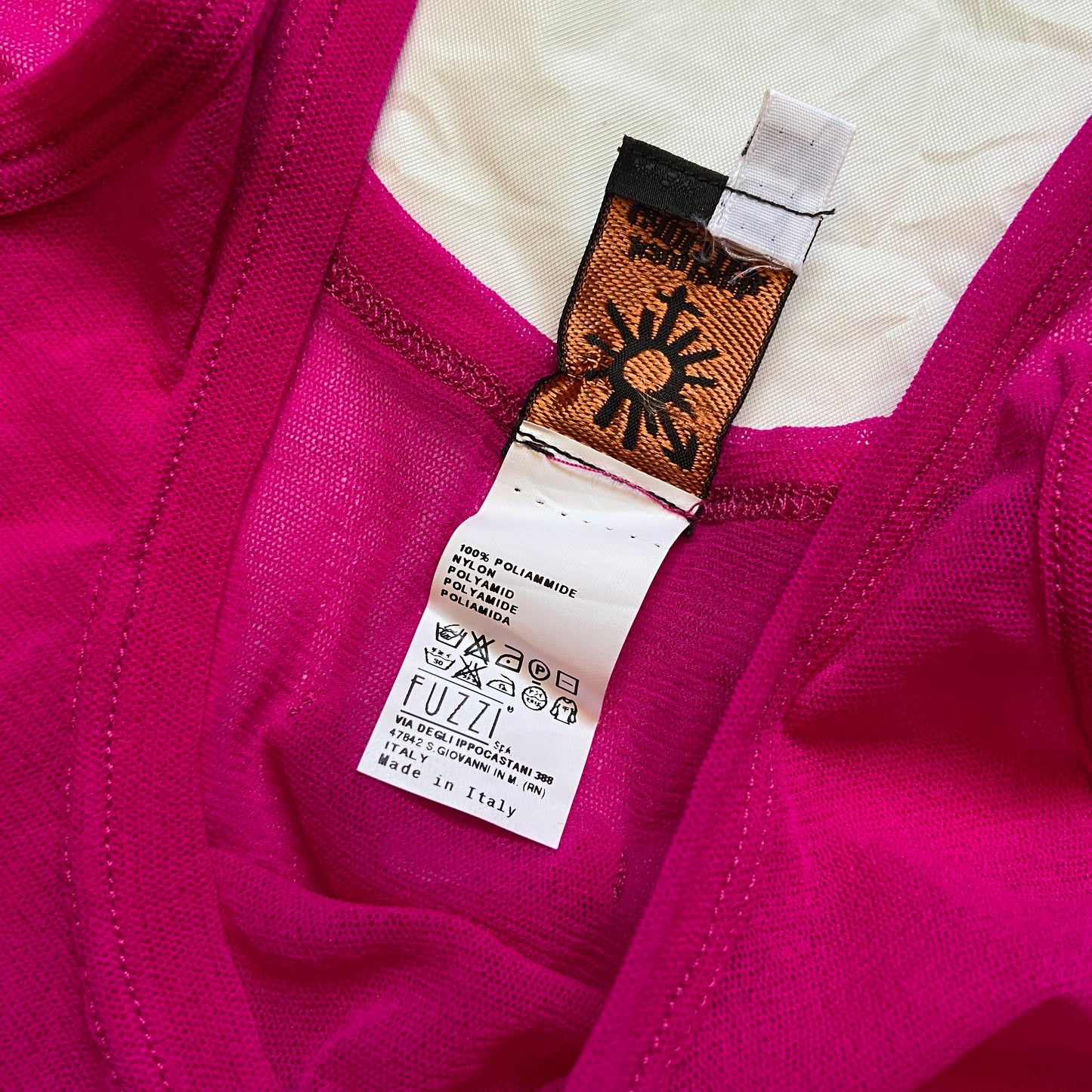 Jean Paul Gaultier sheer mesh see through navy pink tank set top