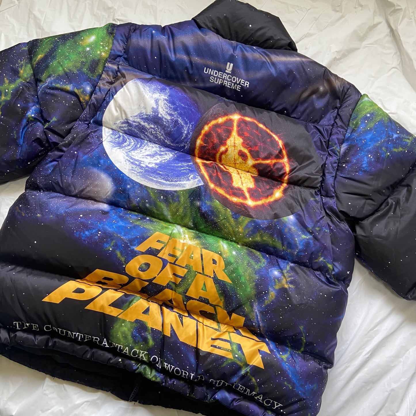 Undercover Supreme public enemy puffer jacket M