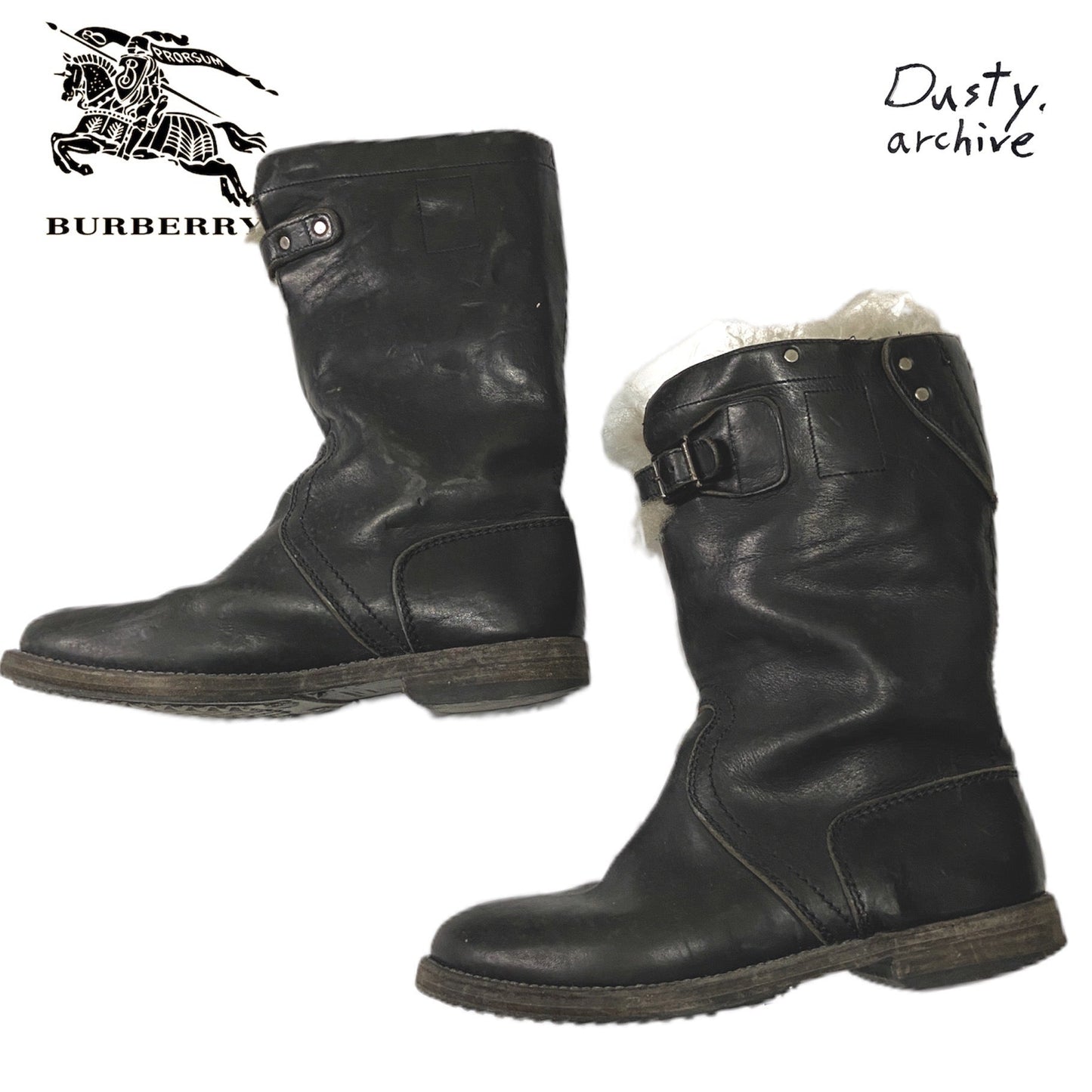 Burberry Prorsum aw10 shearling leather boots 41