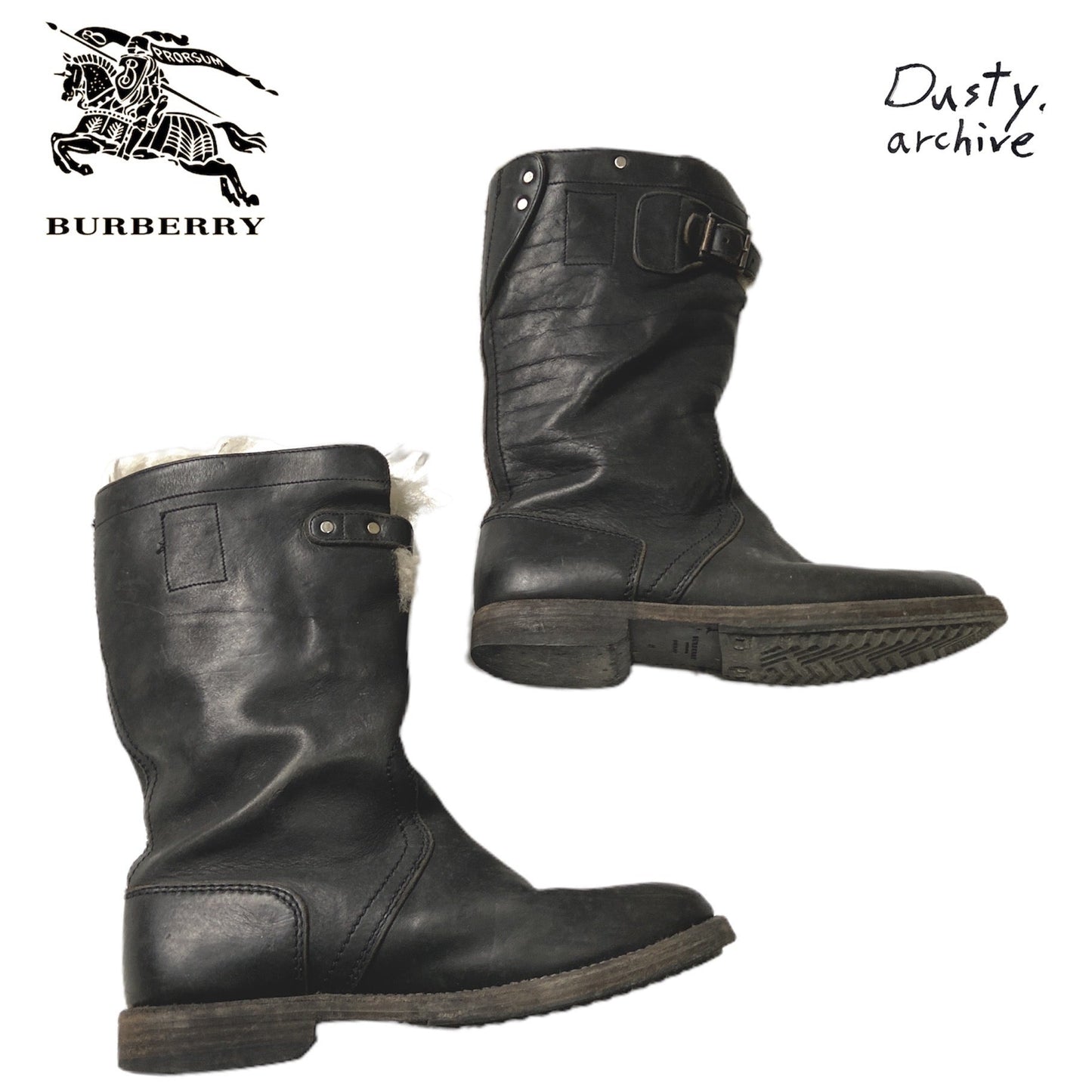 Burberry Prorsum aw10 shearling leather boots 41