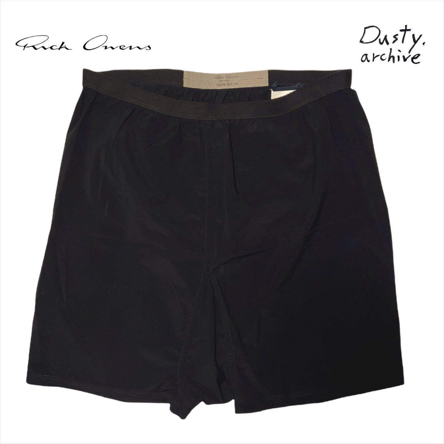 Rick owens black nylon shorts