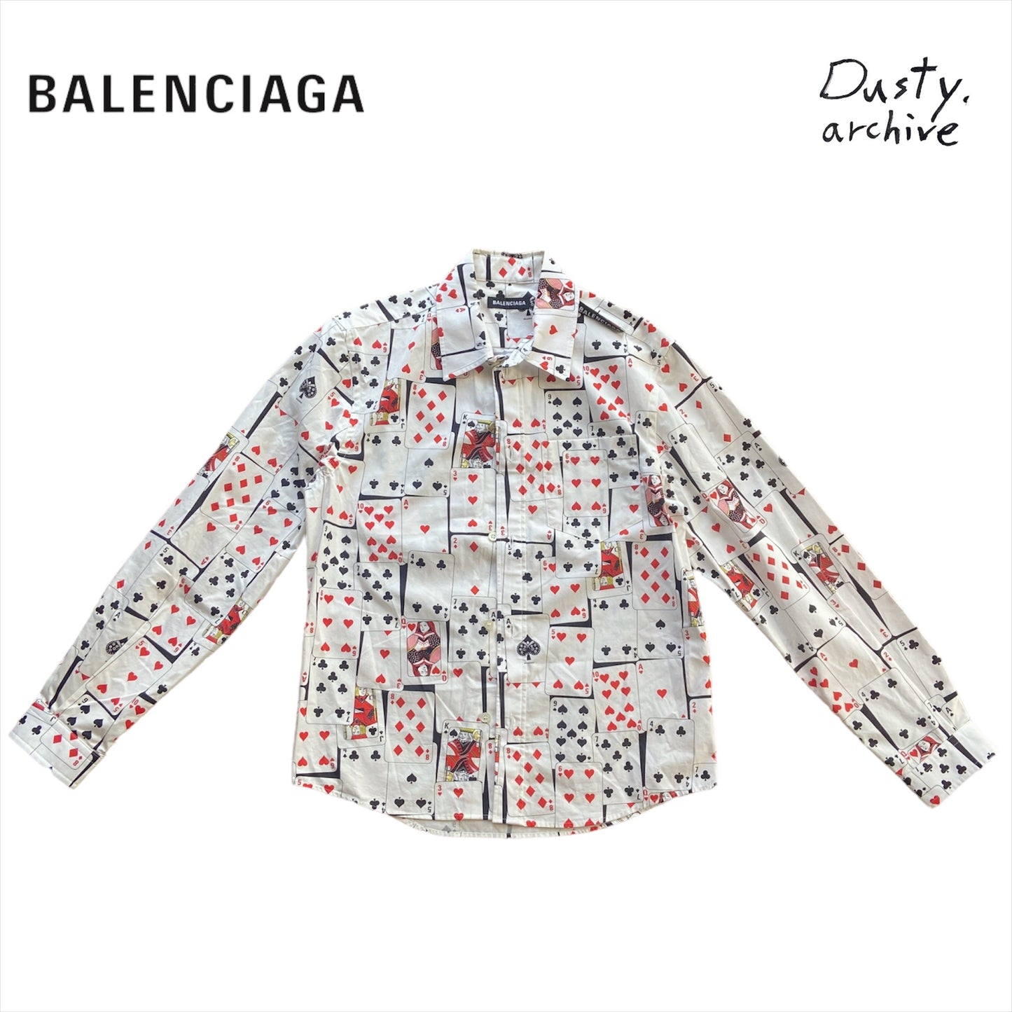 Balenciaga playing cards poker long sleeves shirt 38