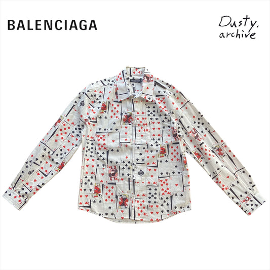 Balenciaga playing cards poker long sleeves shirt 38