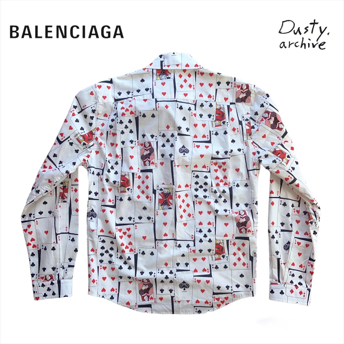 Balenciaga playing cards poker long sleeves shirt 38