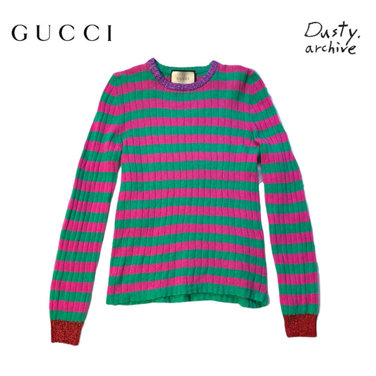 Gucci metalic wool knit crewneck sweater XL