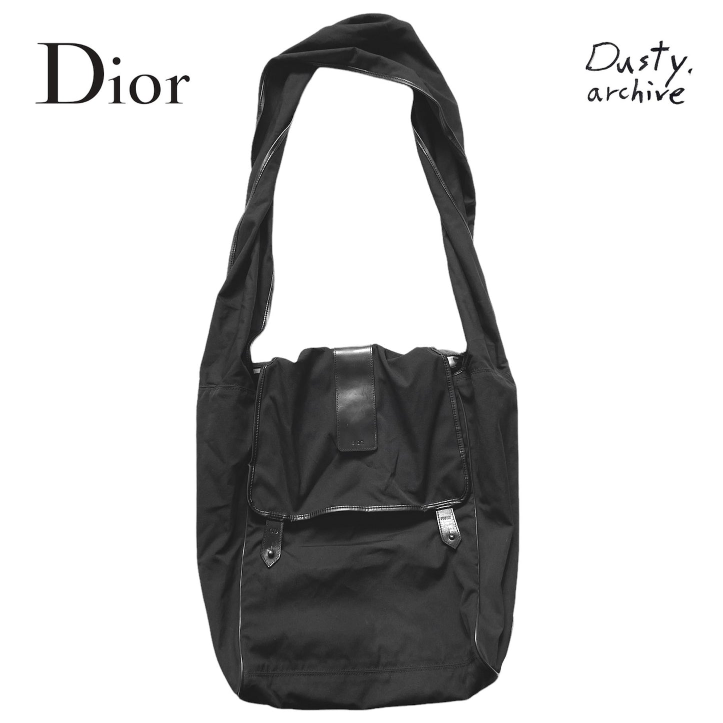 Dior homme 2004 Strip nylon / leather messenger bag