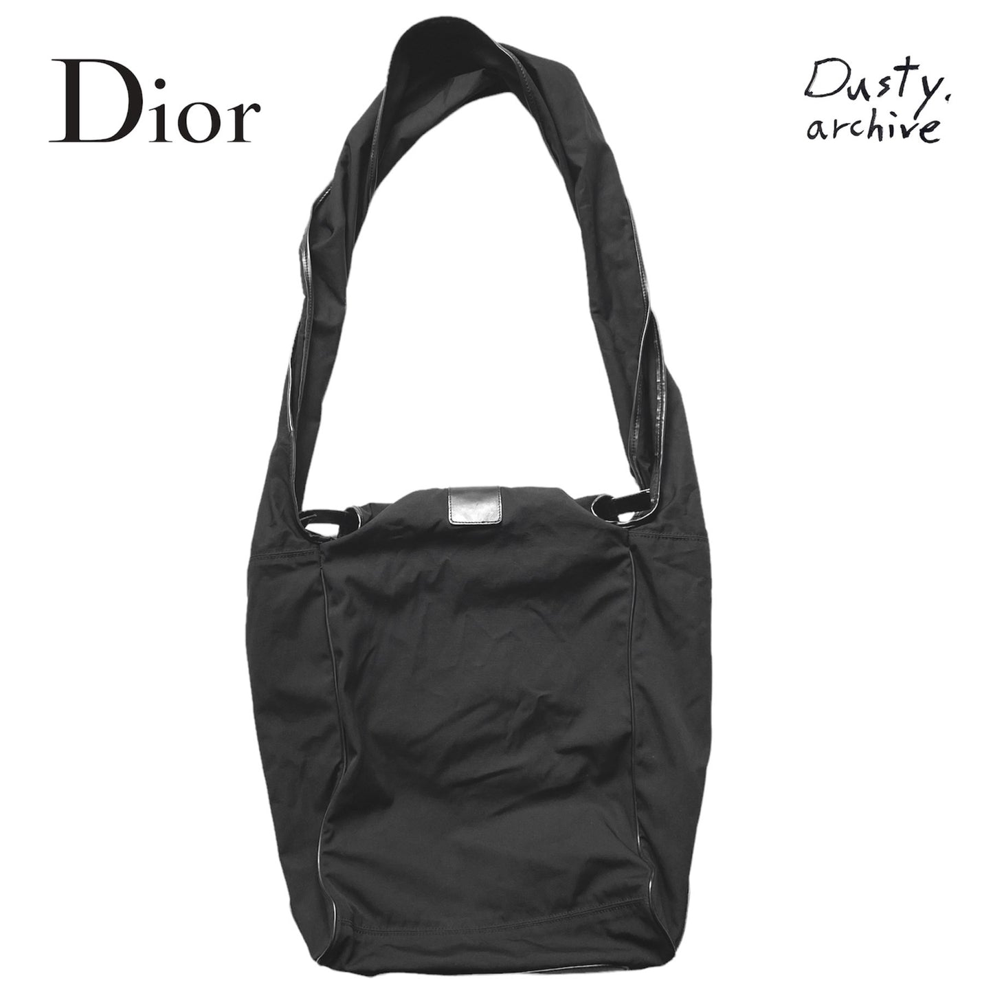 Dior homme 2004 Strip nylon / leather messenger bag