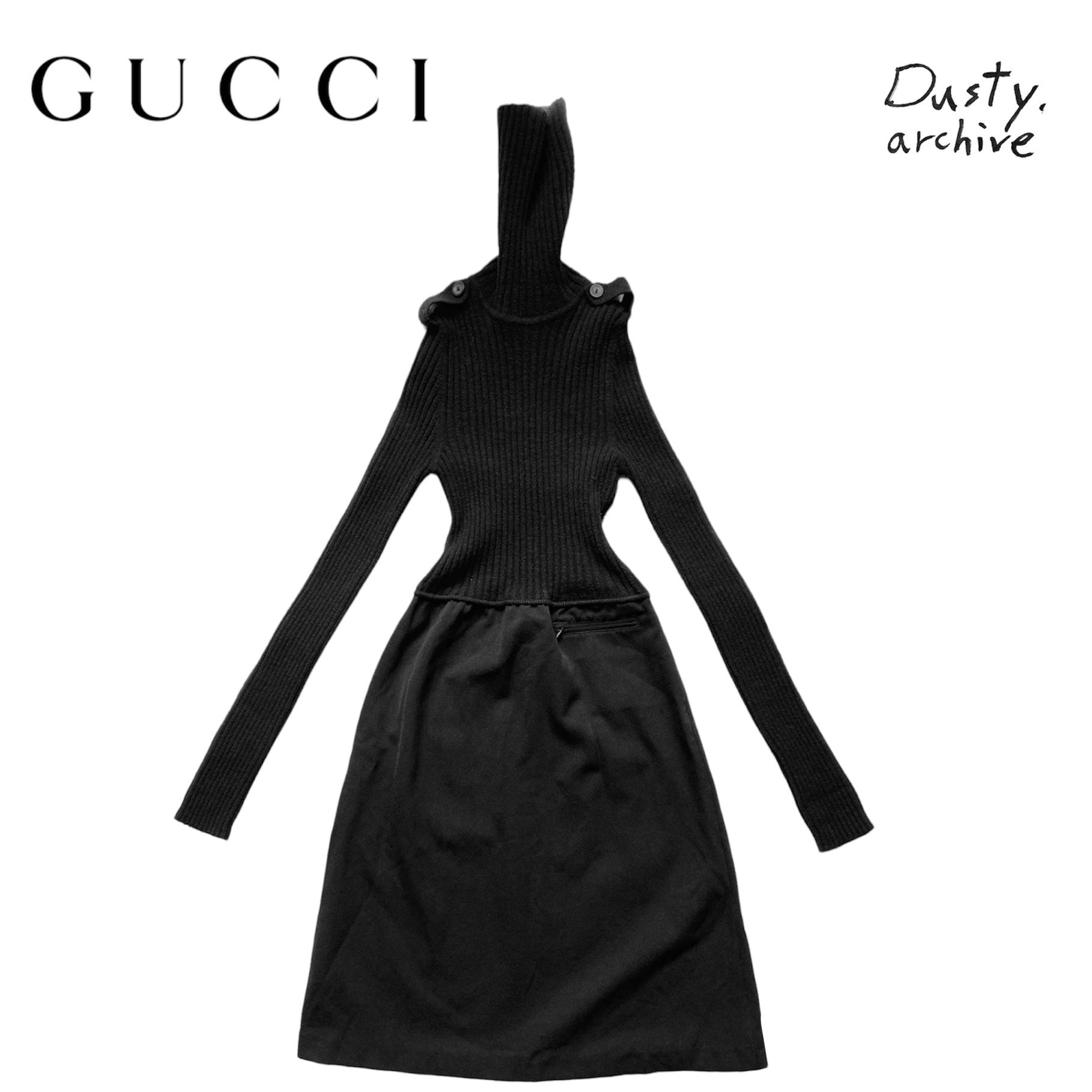 Gucci fall 1996 wool/nylon sweater dress S – Dusty Archive Gucci fall 1996 wool/nylon sweater dress S – Dusty Archive