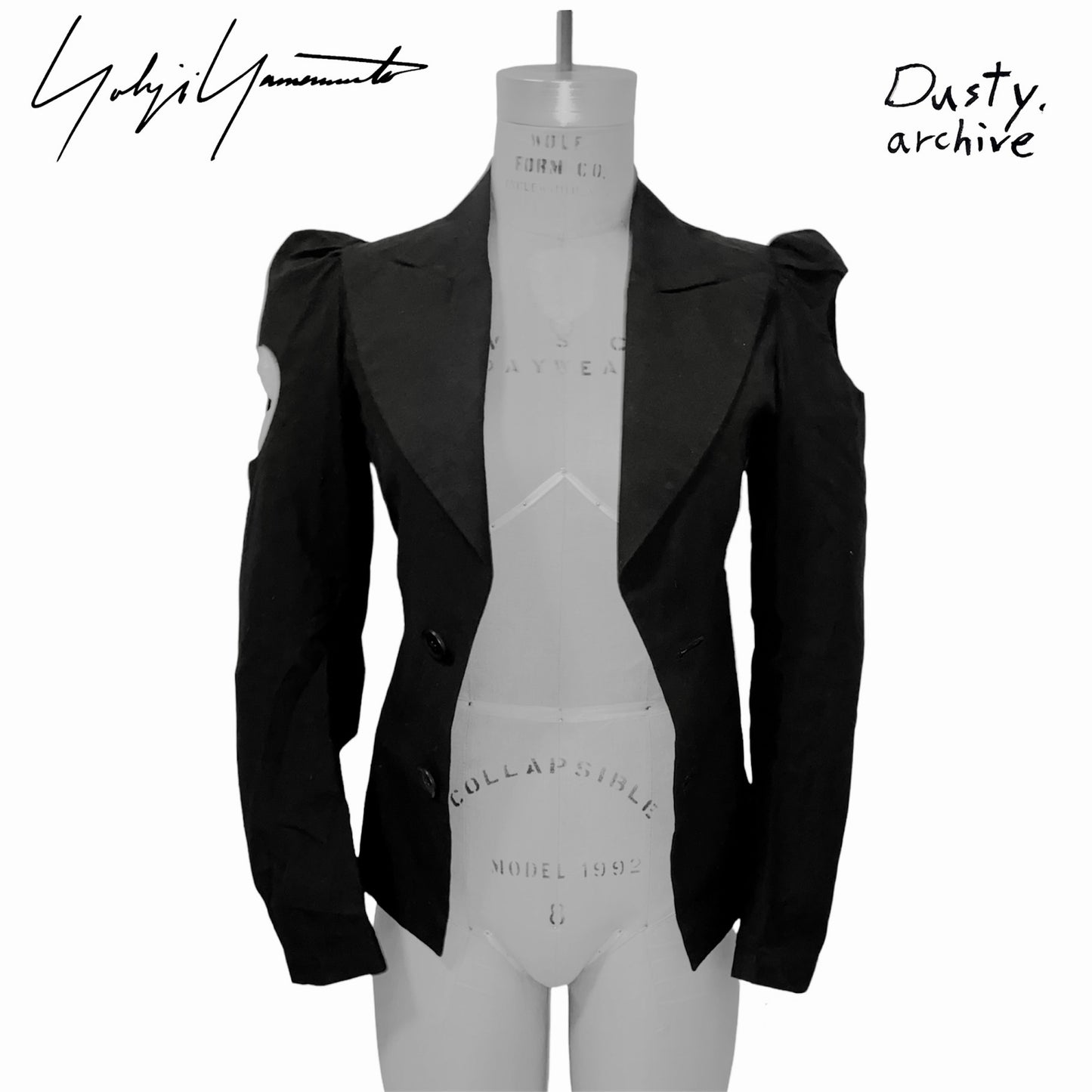 Yohji Yamamoto blazer jacket with circle cut holes 1