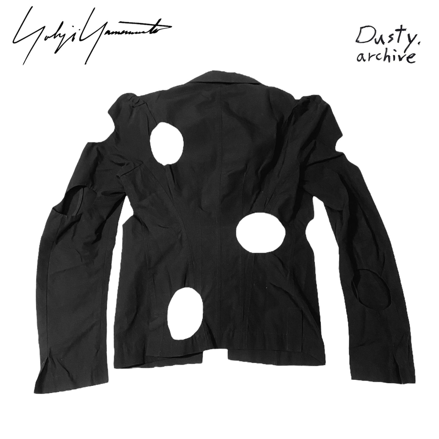 Yohji Yamamoto blazer jacket with circle cut holes 1