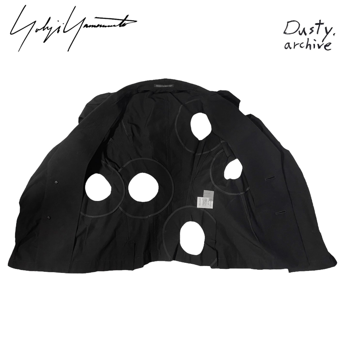 Yohji Yamamoto blazer jacket with circle cut holes 1