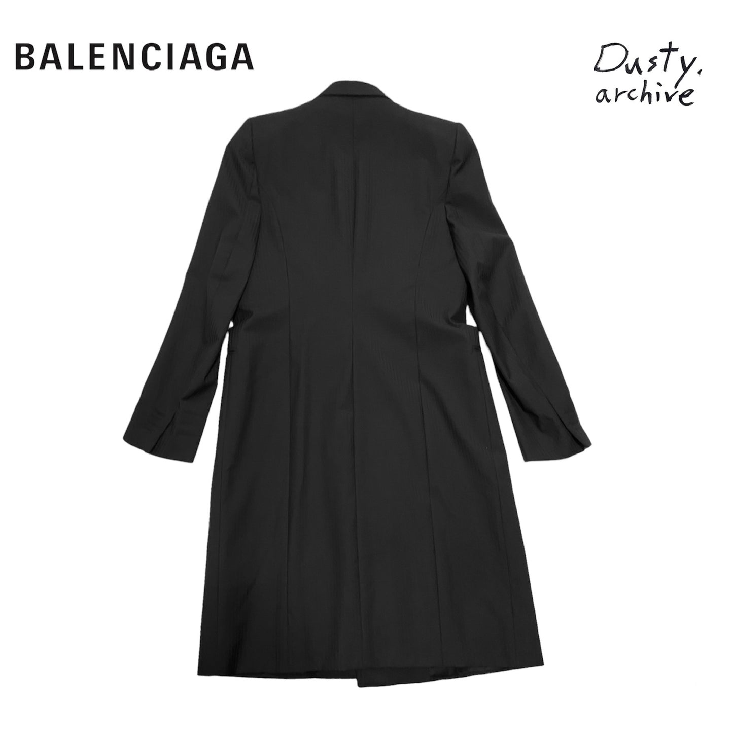 Balenciaga ss17 Double breasted coat with Shrunk shoulder padding 50