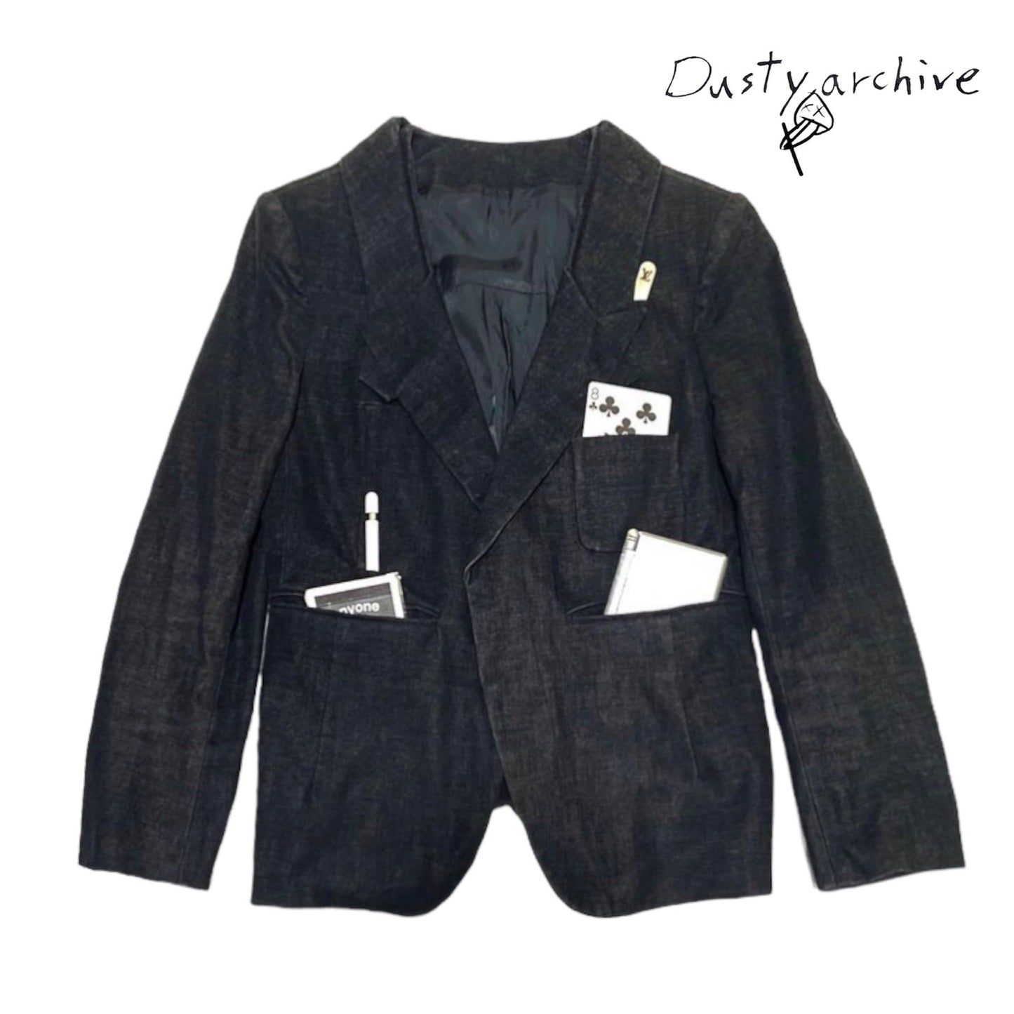 Undercover aw08 indigo dyed double lapel blazer 1