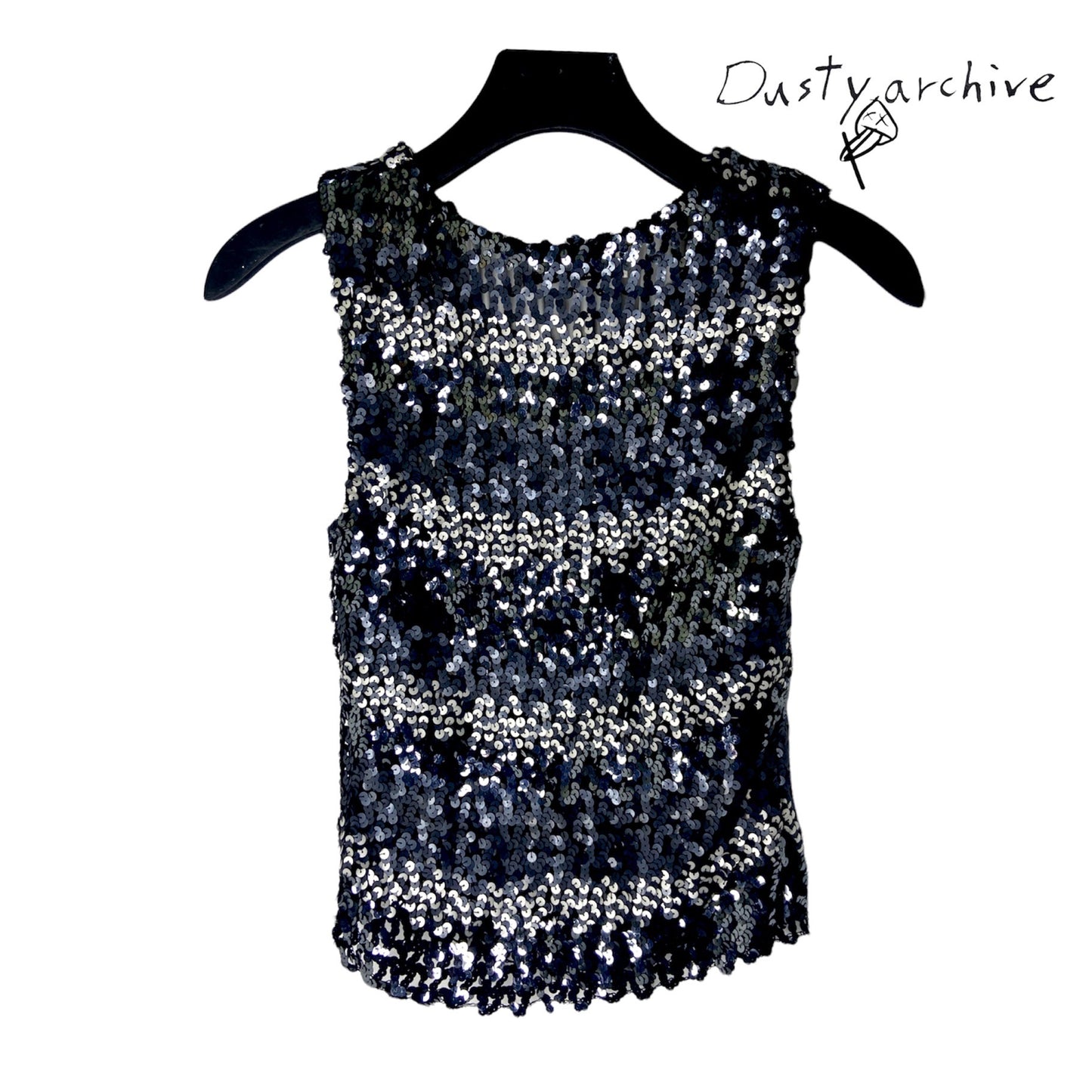 Dolce & Gabanna 90s sequins open knit top 44