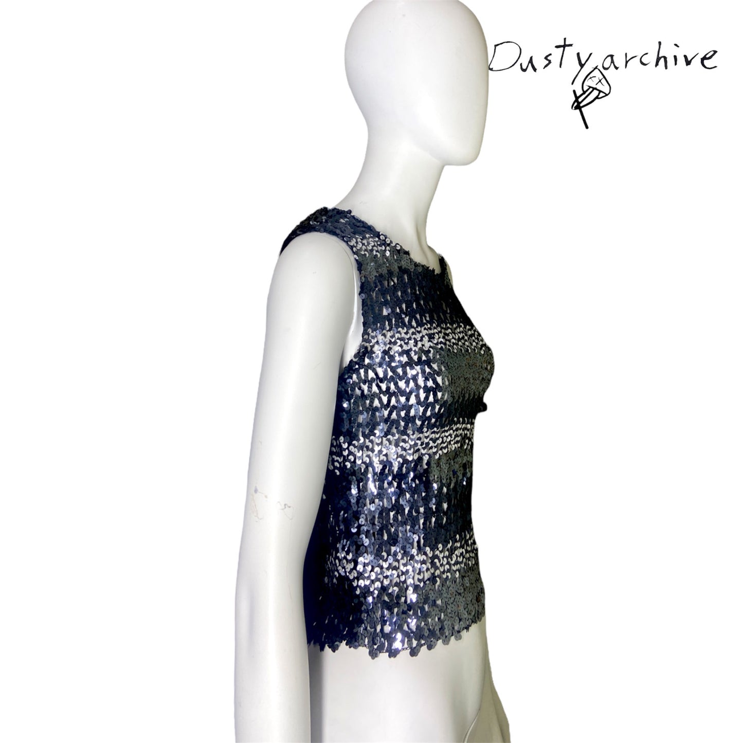 Dolce & Gabanna 90s sequins open knit top 44