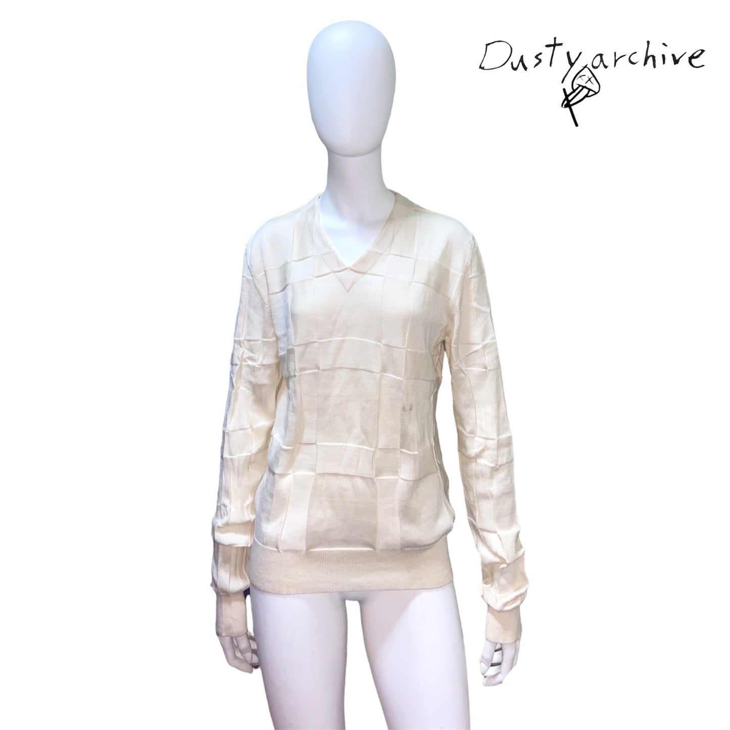 Maison martin margiela cream knit sweater S