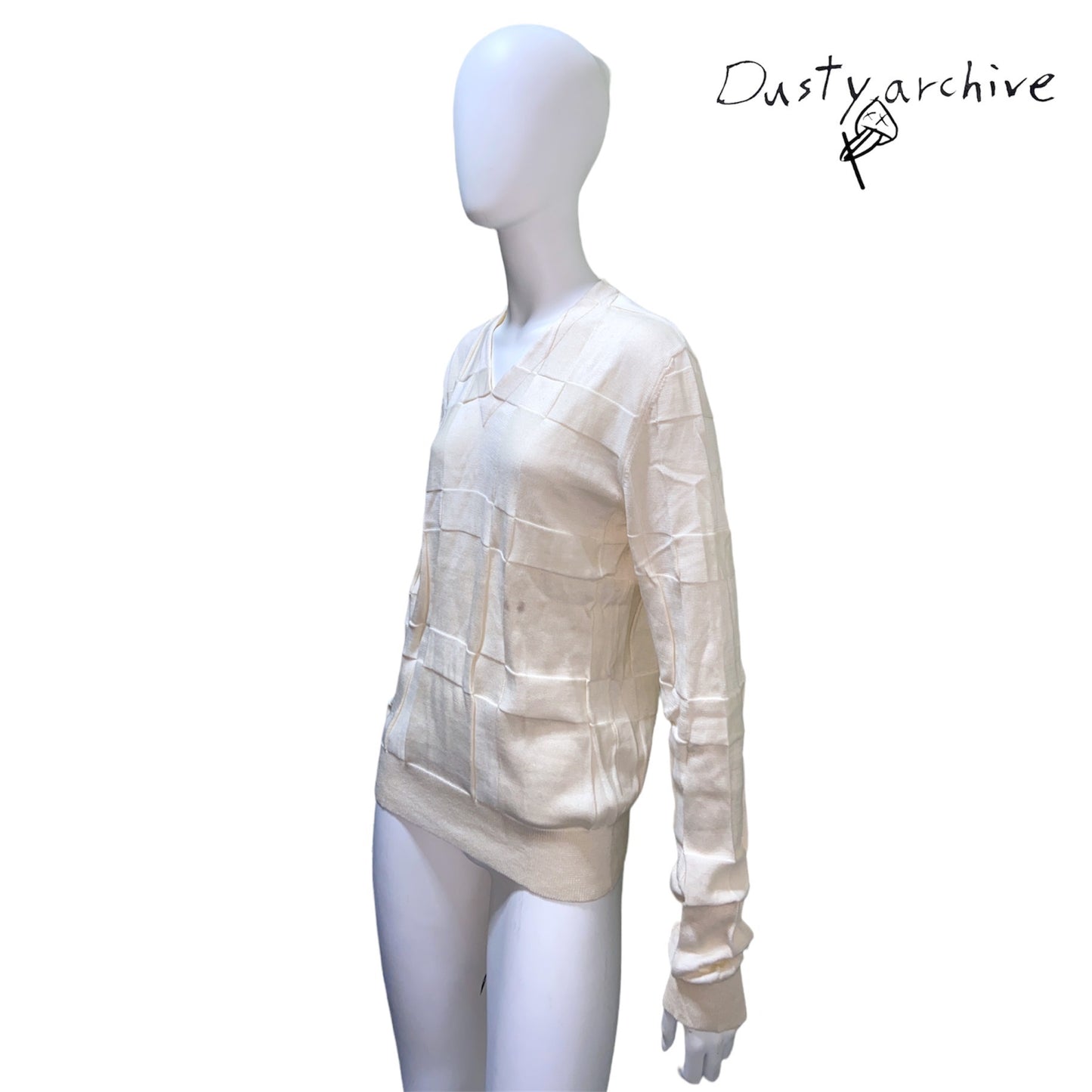 Maison martin margiela cream knit sweater S