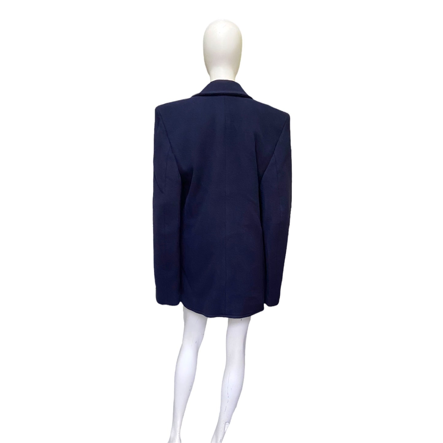 Balenciaga Ss19 runway 80s boxy shoulder camel wool coat jacket 48