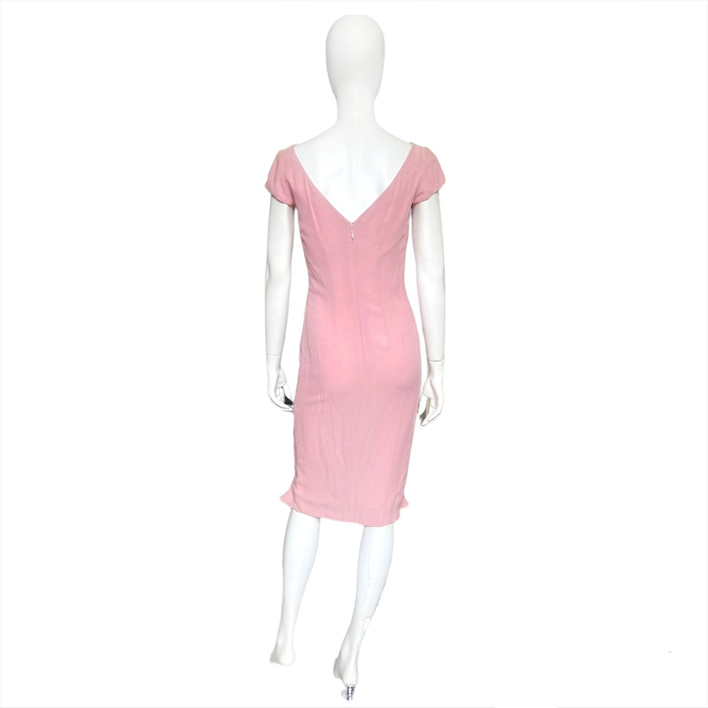 Christian dior Galliano ss99 plunging back pop pink dress