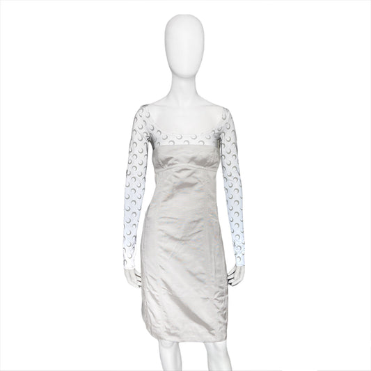 Marine Serre Fw19 moon print denim dress