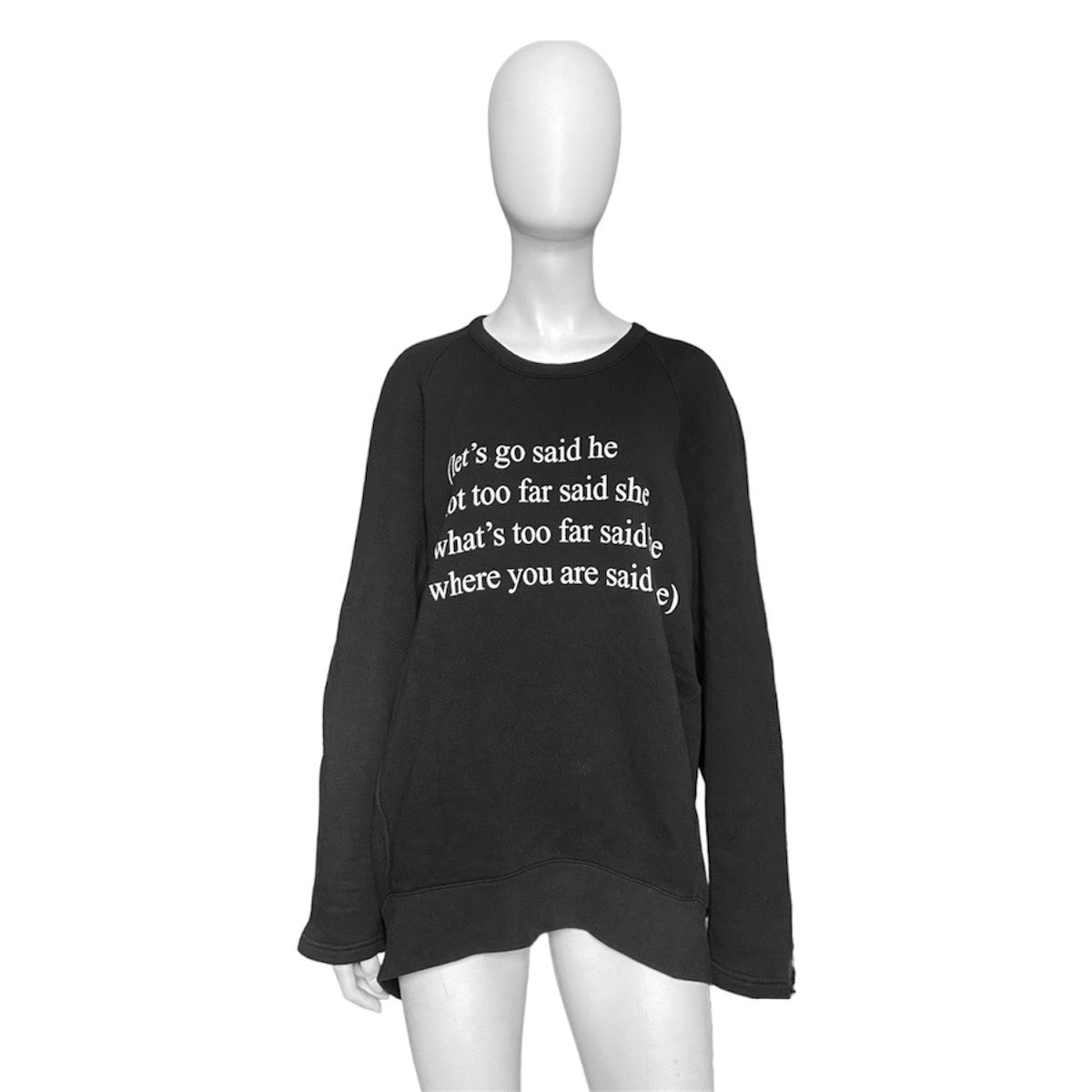 Ann Demeulemeester ss16 poem crewneck sweater Dusty Archive Ann Demeulemeester ss16 poem crewneck sweater Dusty Archive