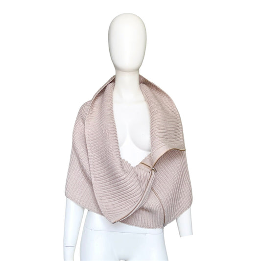 Maison Martin Margiela beige zip scarf snood
