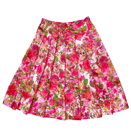 Comme des garçons ss20 floral jacquard gold pink round skirt 31