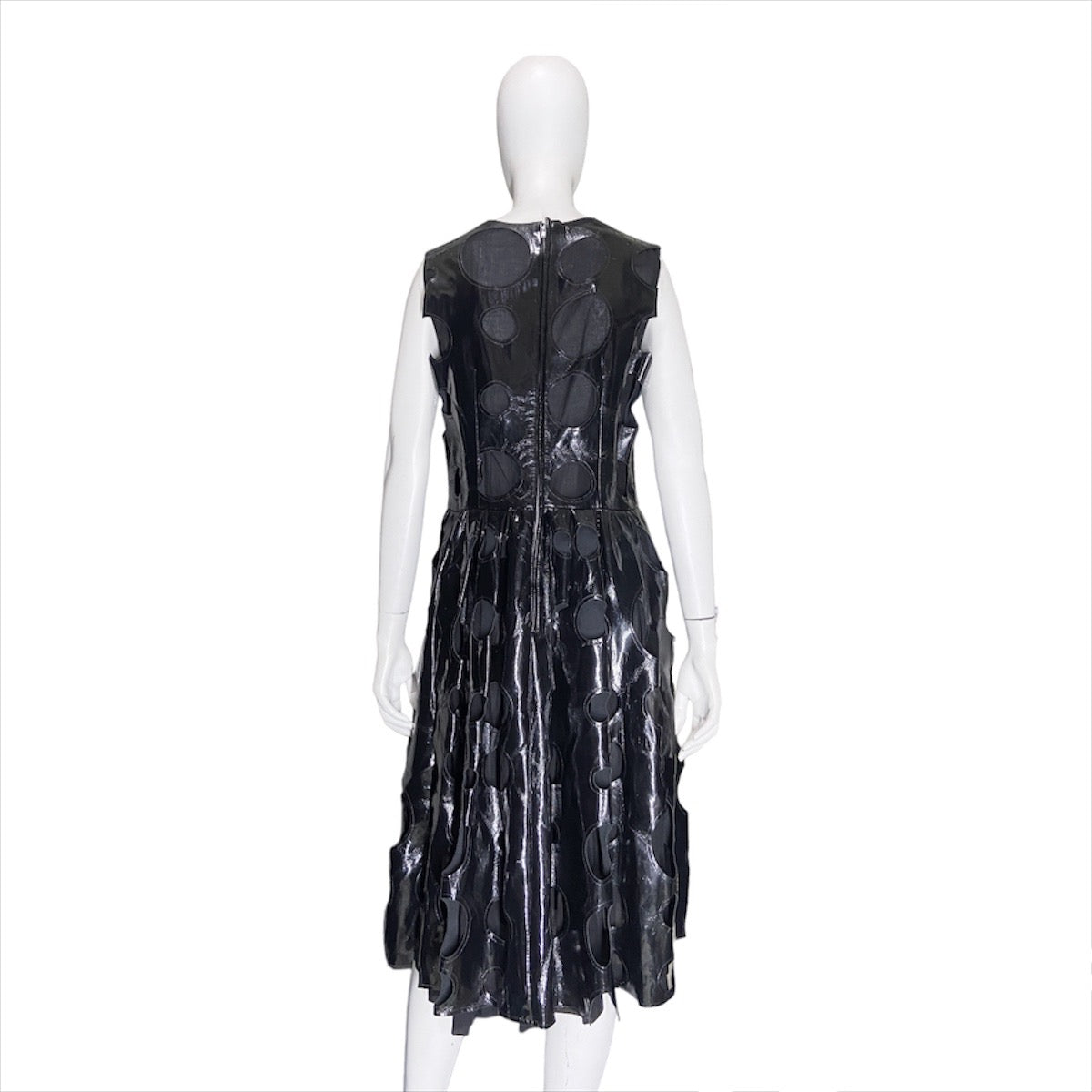 Comme des garçons ss15 pvc circle cut-out dress
