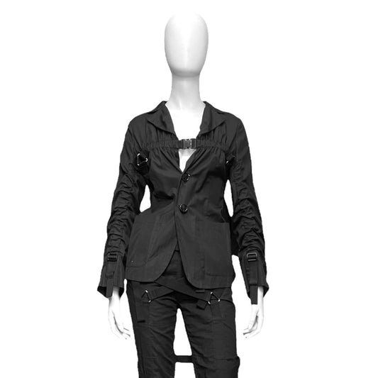 Junya Watanabe 2003 spring black bondage parachute jacket blazer