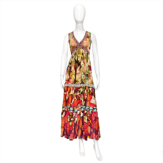 Jean Paul Gaultier 2003 soleli butterfly maxi dress