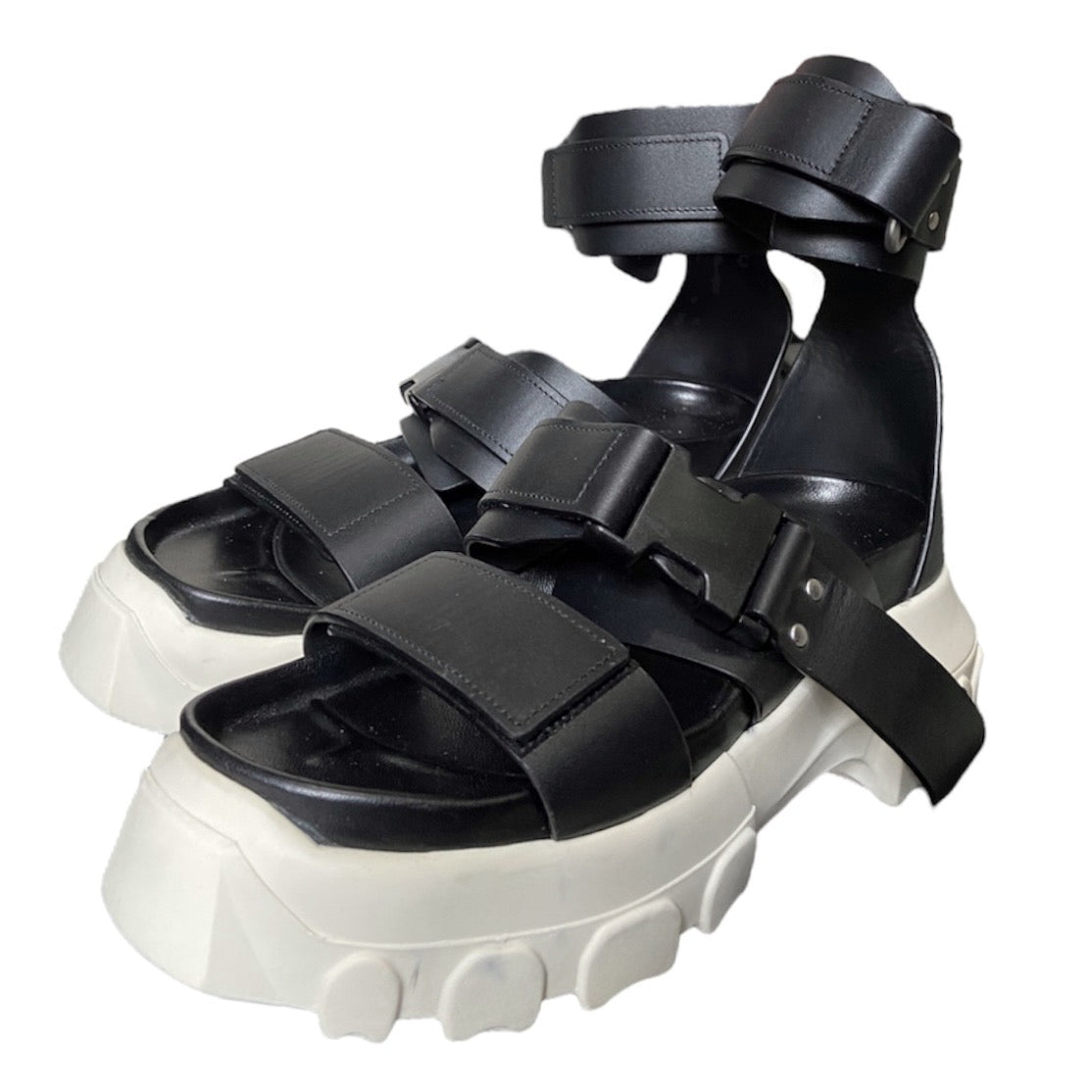 Rick owens ankle strap tractor leather sandals 36 – Dusty Archive