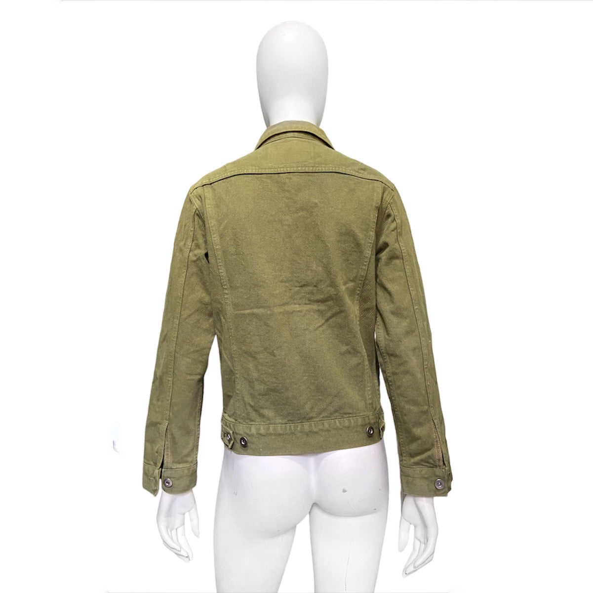 20471120 double sex green six pocket denim jacket M