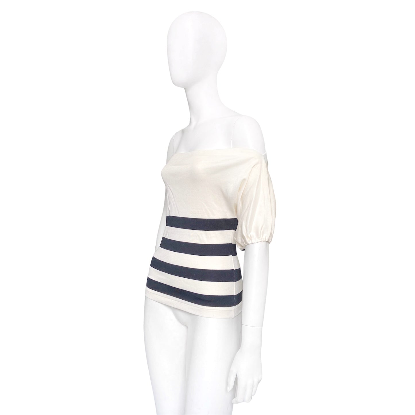 Yohji Yamamoto spring 1998 one shoulder striped top
