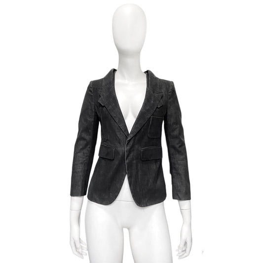 Undercover aw08 indigo dyed double lapel blazer 1