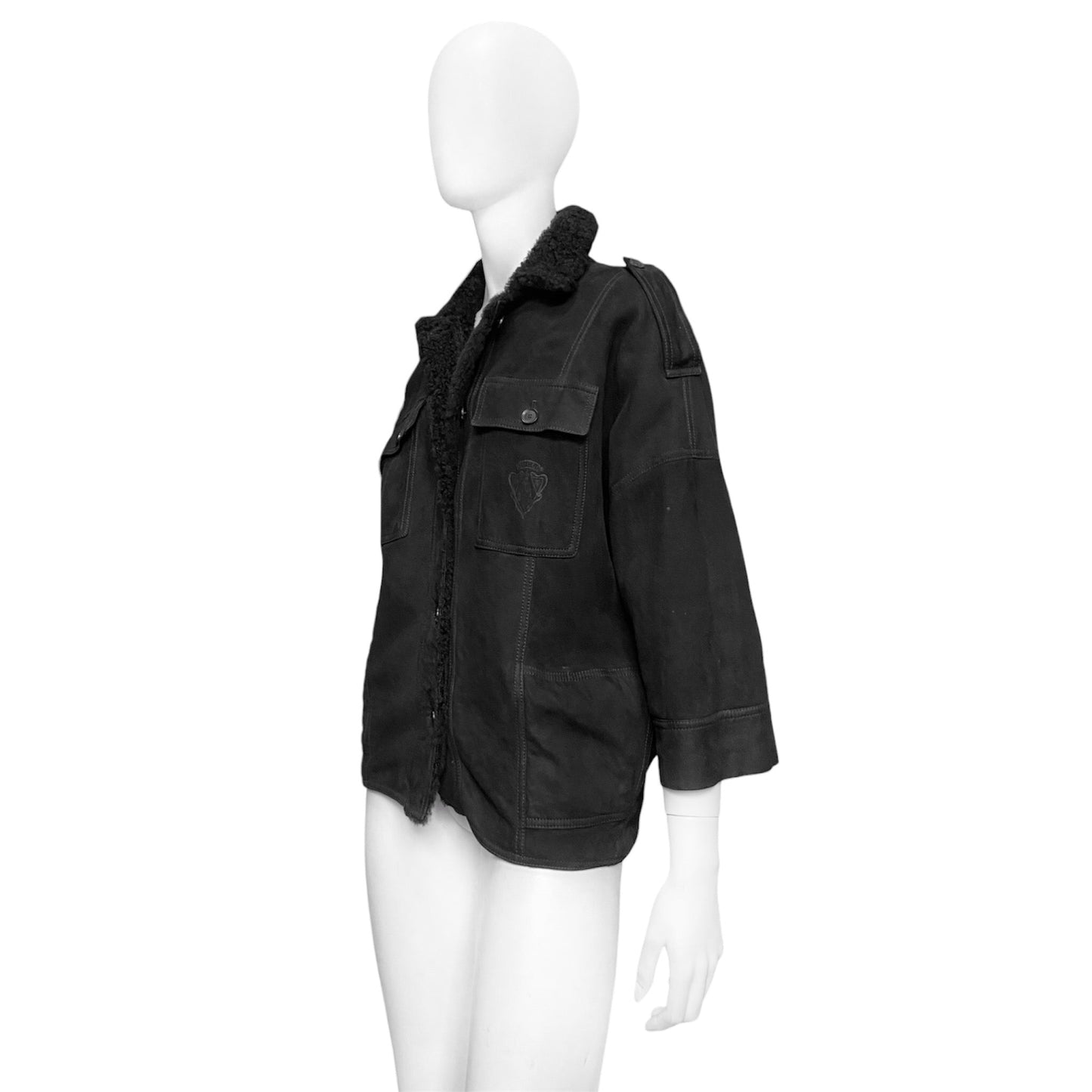 Gucci sheep shearling leather jacket 40