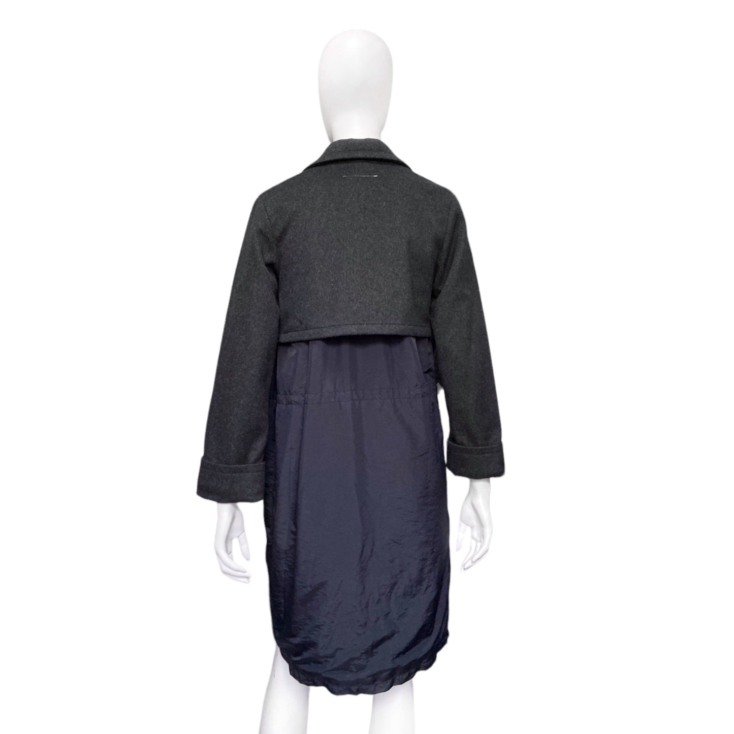 Martin Margiela 2008 mm6 wool / nylon hybrid long coat 38