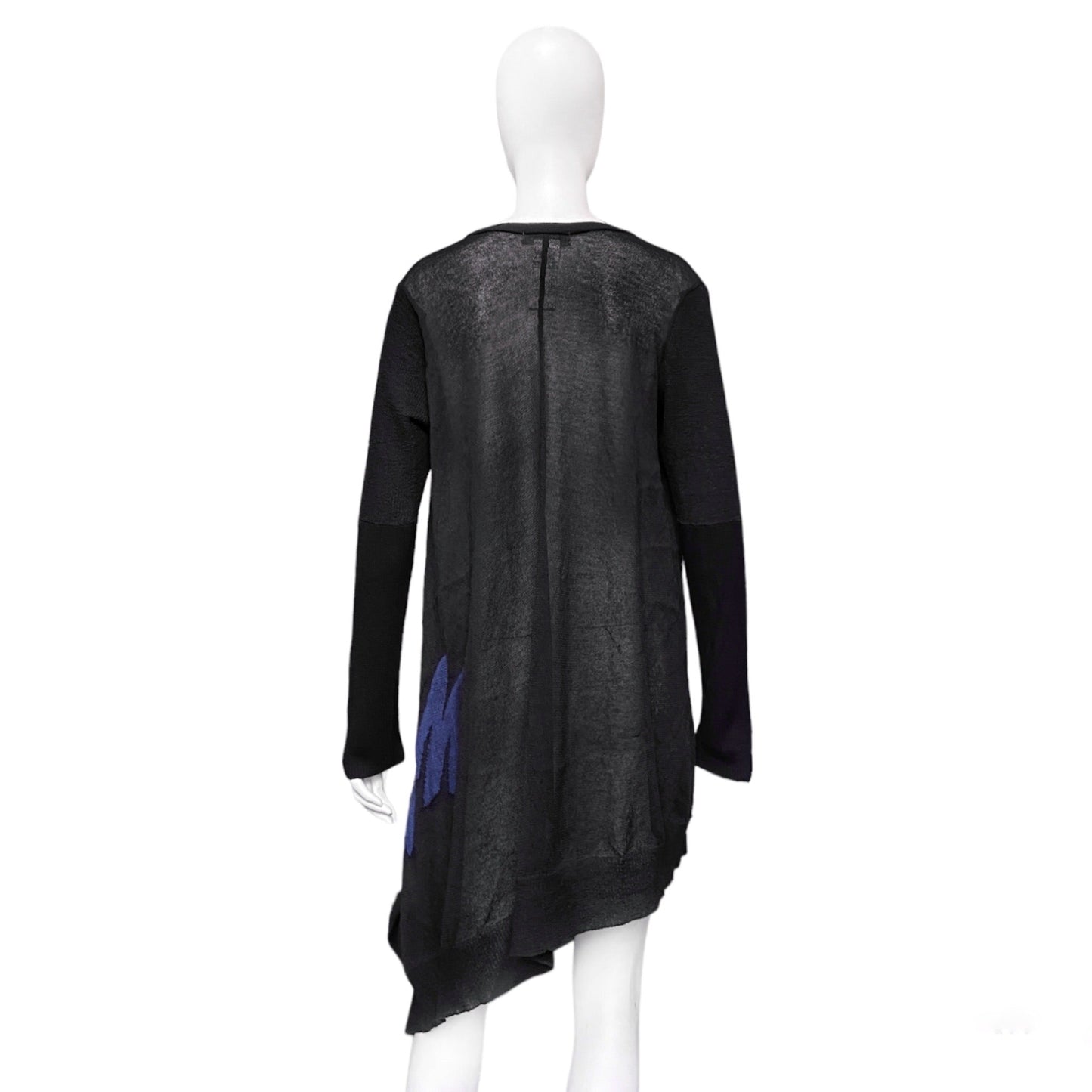 Yohji yamamoto asymmetrical paint feature cardigan 2