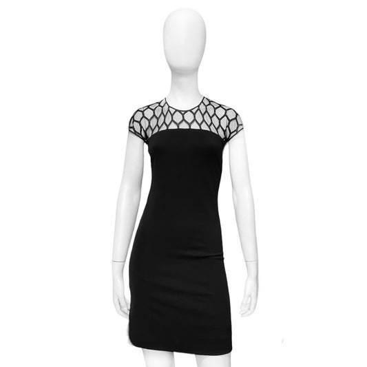 Gucci little black dress with honeycomb lace detailing S