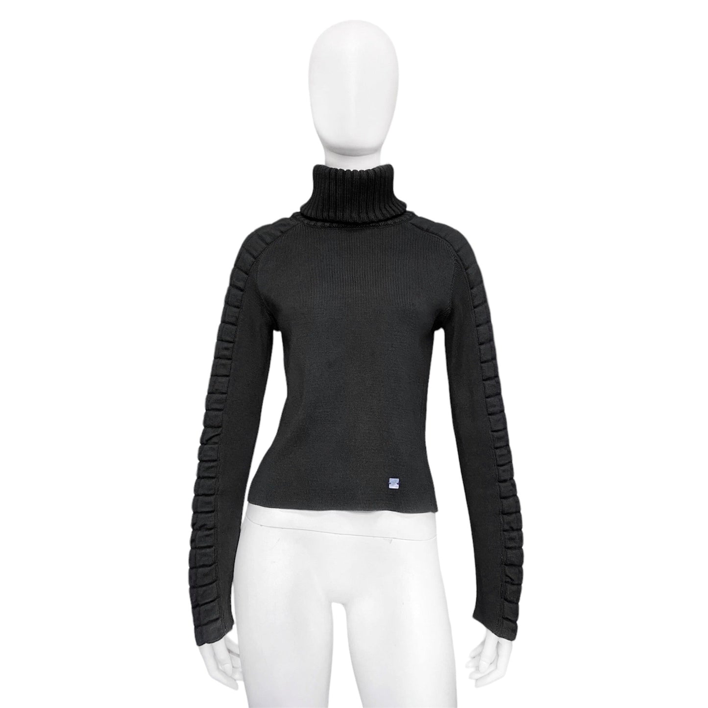 Chanel fall 2000 karl padded knit cropped sweater 38