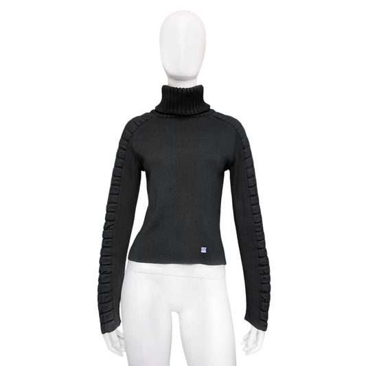 Chanel fall 2000 karl padded knit cropped sweater 38