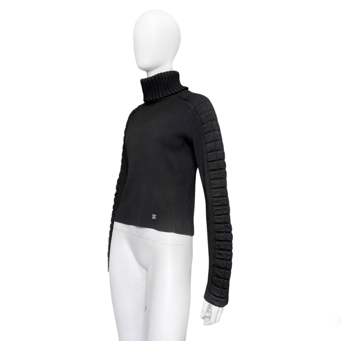 Chanel fall 2000 karl padded knit cropped sweater 38