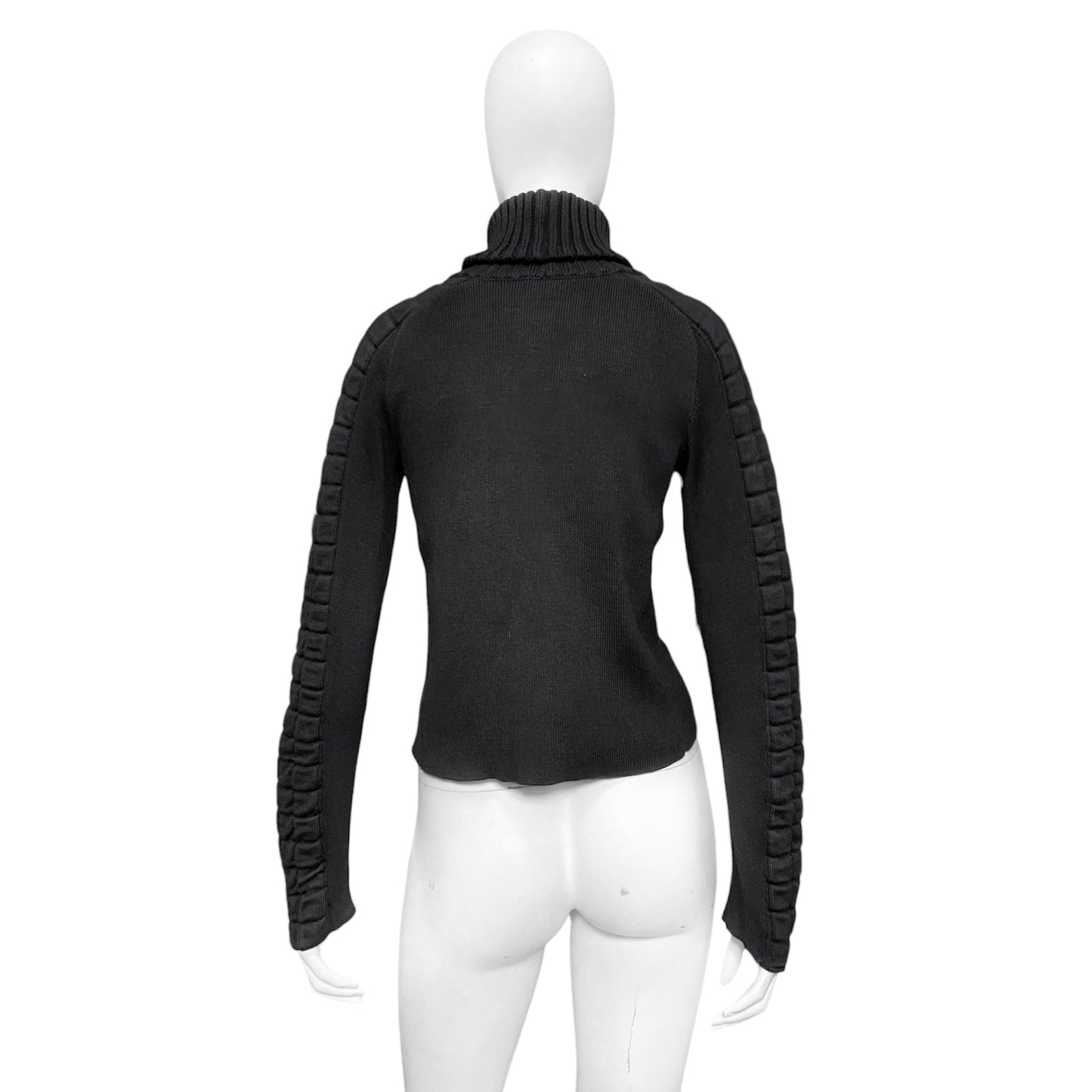 Chanel fall 2000 karl padded knit cropped sweater 38