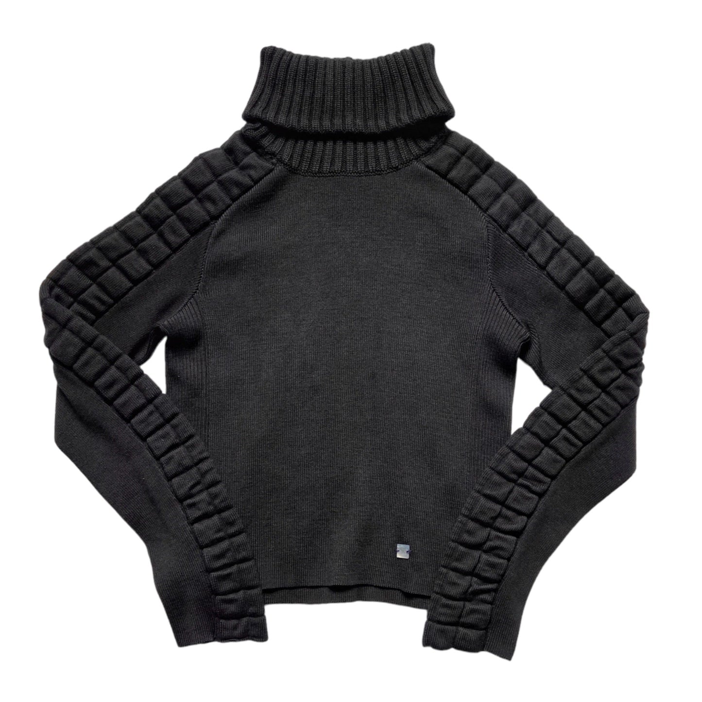 Chanel fall 2000 karl padded knit cropped sweater 38