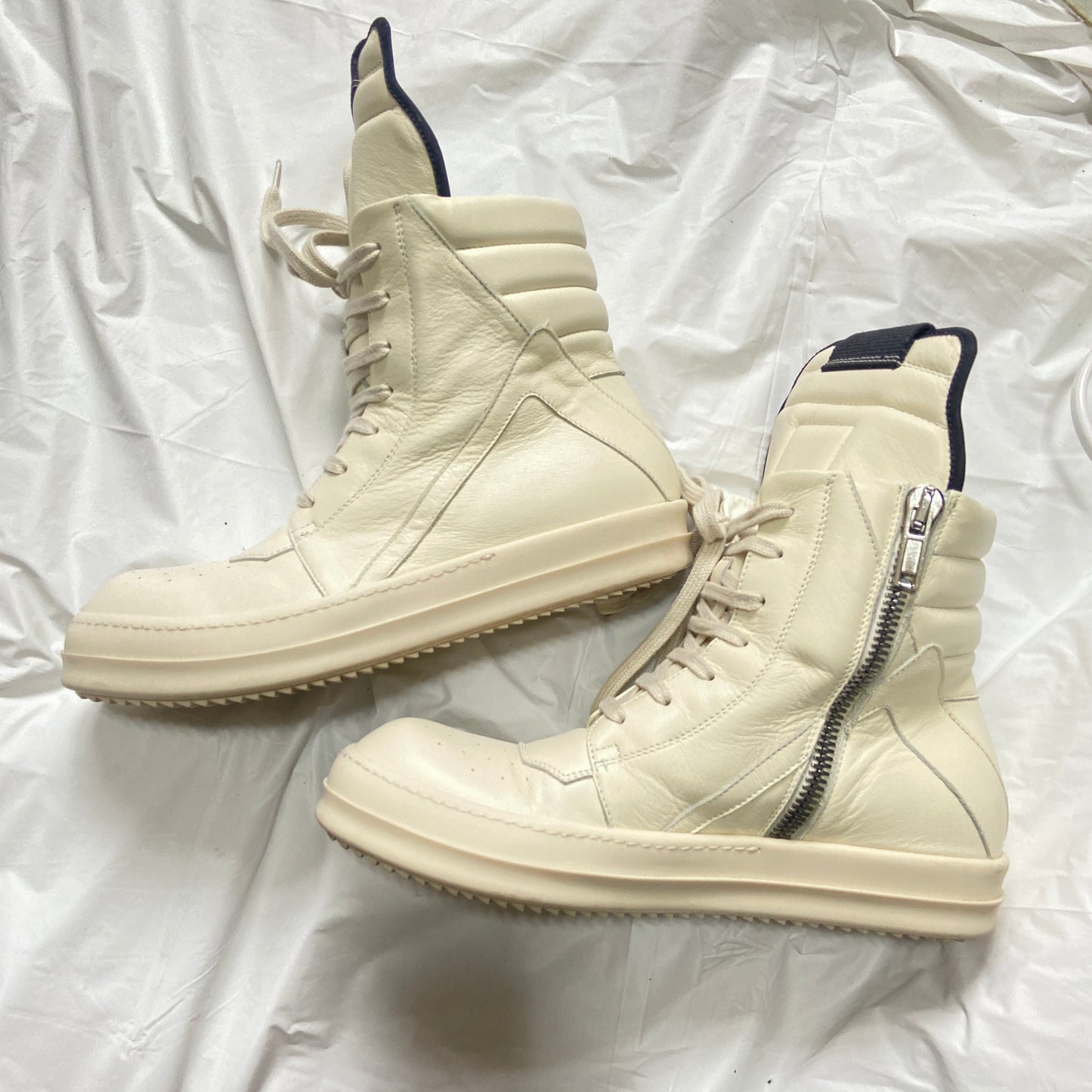 Rick owens milk white geobasket 40