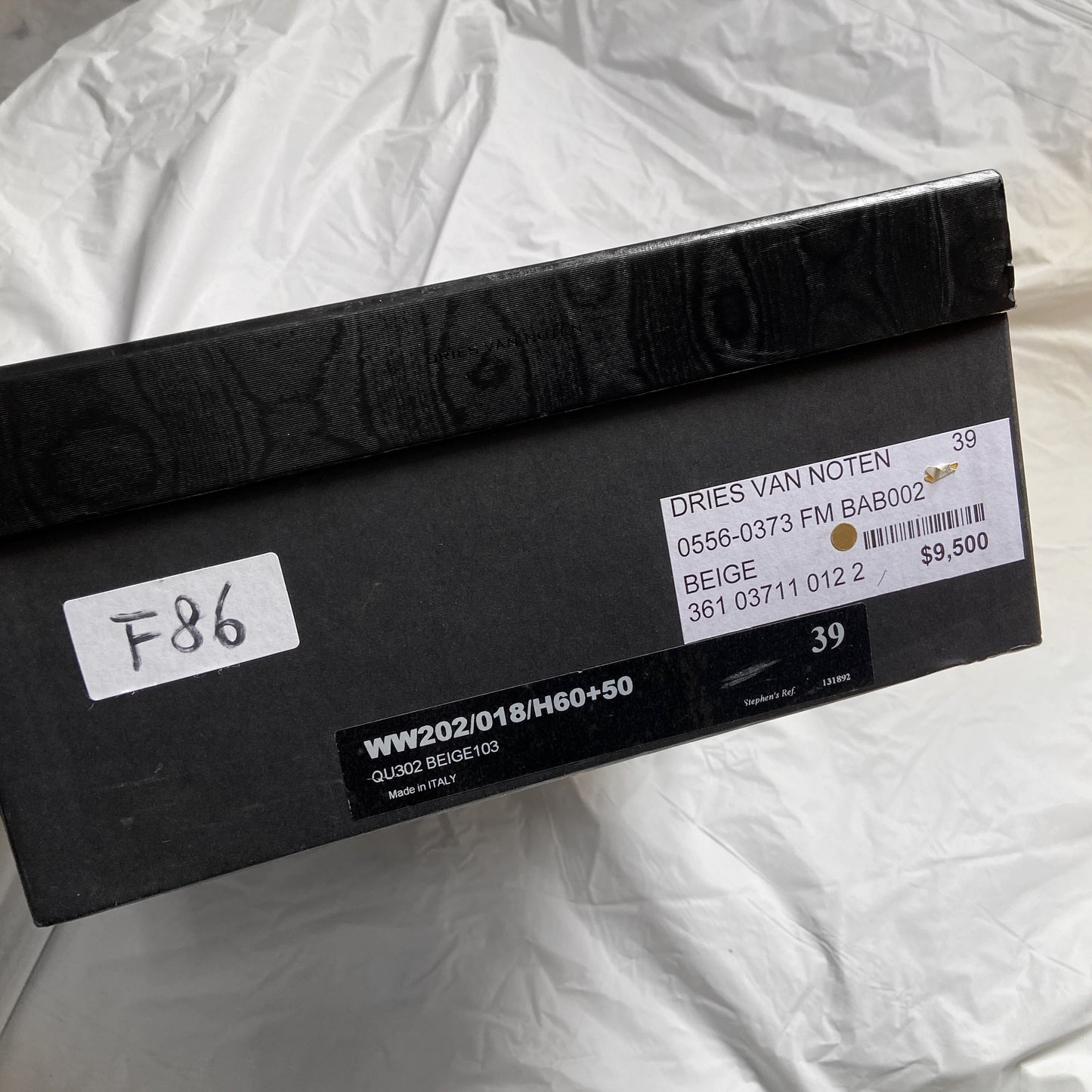 Dries Van Noten python texture calfskin platform boots 39