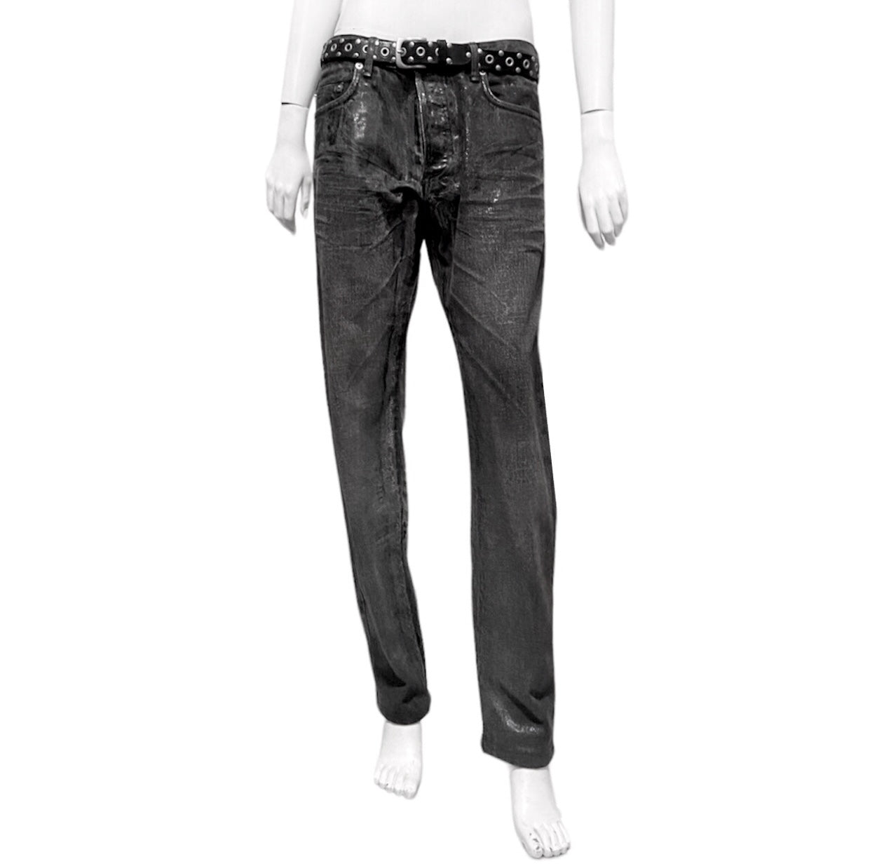 Dior homme waxed clawmark denim jeans 33