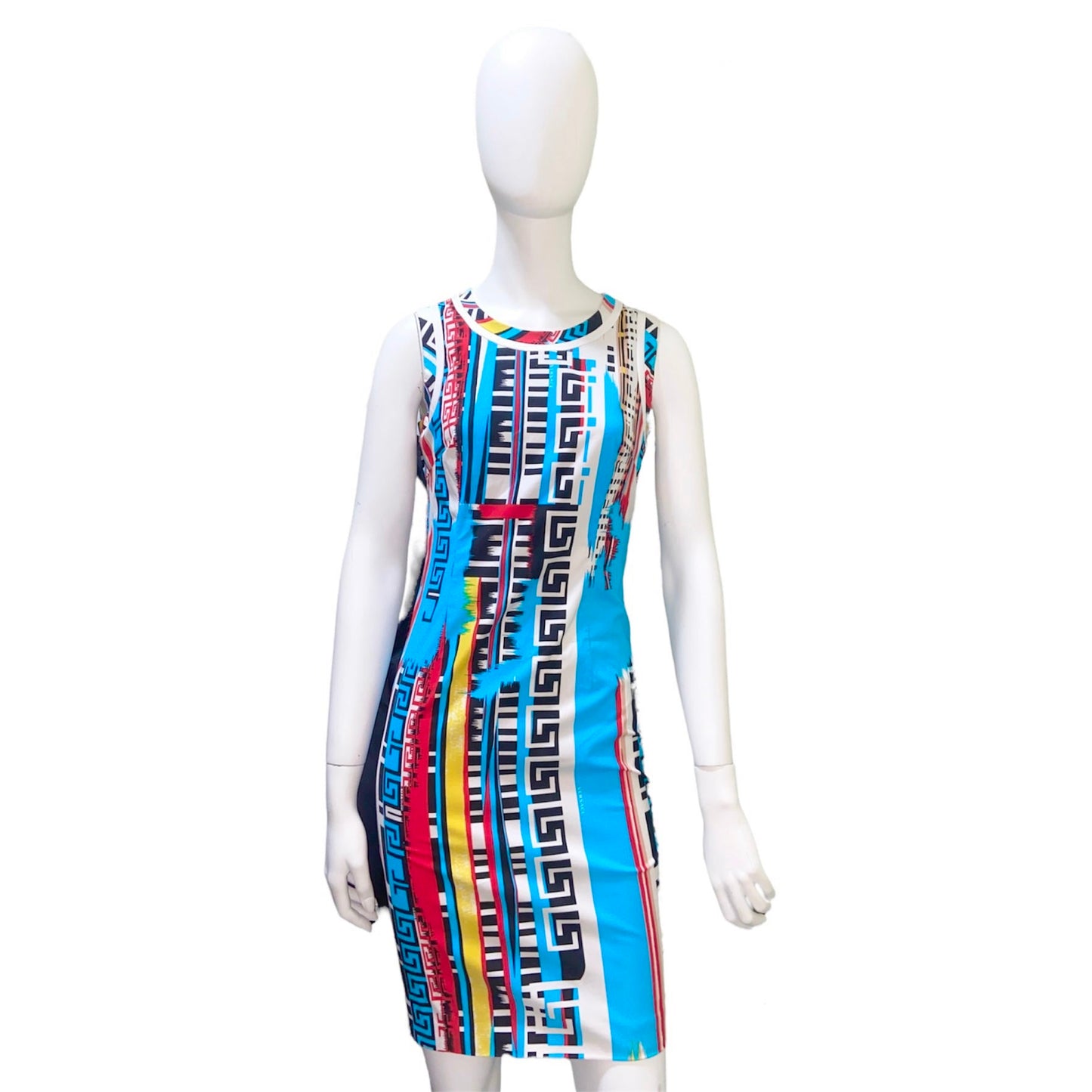 Versace spring 2011 print logo dress 40