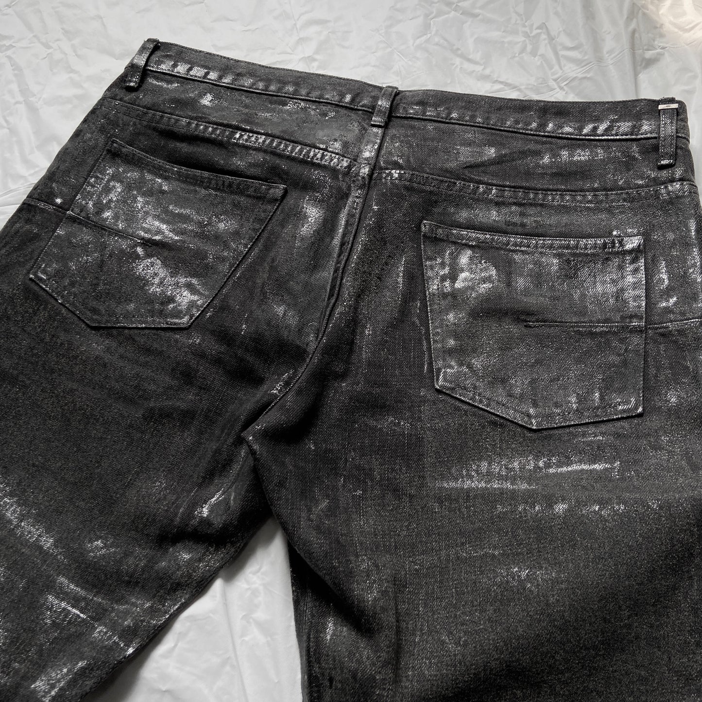 Dior homme waxed clawmark denim jeans 33